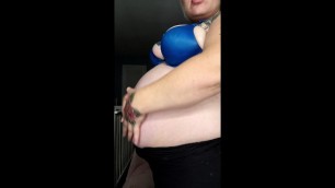 Pregnant MILF Rubbing Swollen Belly Training Fantasy couldn't Resist Fucking for Hot Load