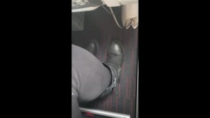 Foot Fetish - Boot Fetish - Sexy Teen Removing Boots on Airplane in Public