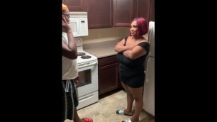 Larry Spanks Red Hair Girl for not Cleaning the Kitchen