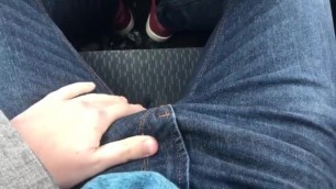 French Guy Fast Jerk off in Tight Jeans in Car at Lunch Break