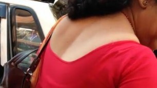 sexy aunty with big boobs in market